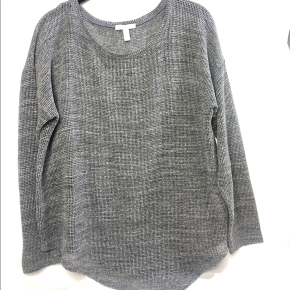 Eileen Fisher Gray Open Waffle Knit Tunic Top S - Picture 3 of 9